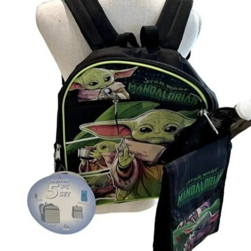 Star Wars Mandalorian 5pc 16 inch back pack NWT